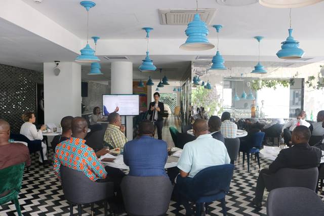 Ms. Ayelet Levin-Karp, Head of Treade and Economic Mission to Ghana engaging participants of the breakfast meeting